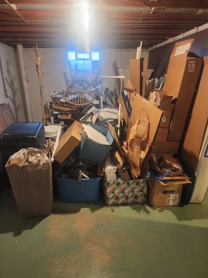 Roll-off dumpster container at job site for Yard Waste Dumpster Rental in Yankton